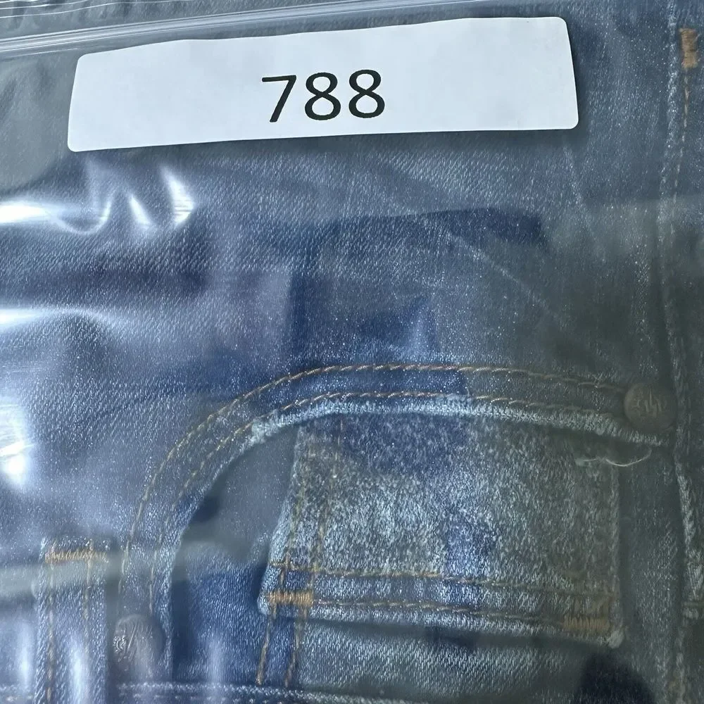 Rerock for Express Woman's Distressed Skinny Selvedge‎ Denim Jeans Size 4 30x32